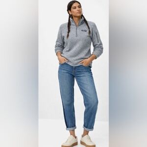 Patagonia Heather Gray Better Sweater 1/4 Zip Fleece Pullover XL